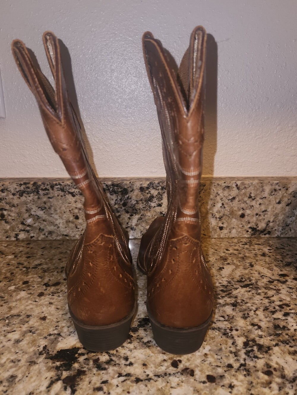 Ariat Youth Size 4 Girls Heritage X Snip Toe Cowgirl Leather Boots